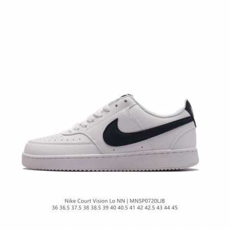 耐克nike Court Vision Low 校园风低帮复古篮球板鞋男女运动鞋。延续80年代复古篮球鞋，添加学院风细节。皮革组合鞋面，利落风格，重现复古篮球风 - 点击图像关闭