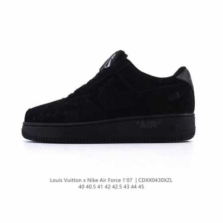 公司级 Louis Vuitton X Nike Air Force 1 Low 路易威登联名 小白鞋 耐克 空军一号低帮百搭休闲运动板鞋。柔软、弹性十足的缓震 - 点击图像关闭