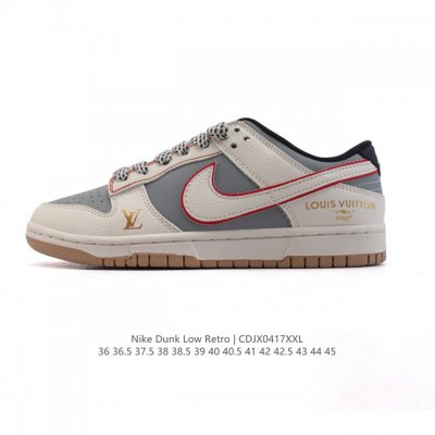 公司级 耐克 Nike Dunk Low Retro 运动鞋复古板鞋2025年新款 路易威登，作为 80 年代经典篮球鞋款，起初专为硬木球场打造，后来成为席卷街