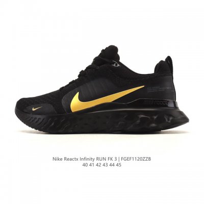 耐克 Nike React Infinity Run Fk 3 prm 公路跑步鞋。助你在疾速跑后快速恢复，明天继续挑战耐力跑，你的征程它都能稳稳守护。 加宽前