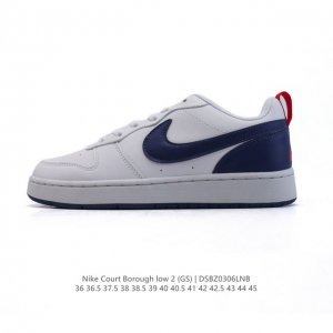 80 耐克 Nike Court Borough Low 2（Gs）小空军 低帮百搭透气休闲运动板鞋男女鞋。经典耐用的设计，兼顾舒适脚感和出众风范，演绎匠心之作