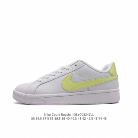 耐克 Nike 男女鞋秋季court Royale Ac运动鞋休闲鞋板鞋 百搭小白鞋，焕新演绎元年款设计，塑就复古网球风范。鞋款承袭简洁线条、经典系带系统和醒目 - 点击图像关闭