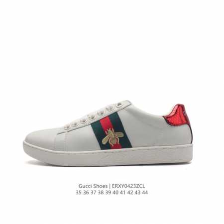 Gucci 古奇 小白鞋 古驰奢侈品男女运动鞋 刺绣蜜蜂休闲鞋子 Gucci Tennis 1977老花帆布鞋，经典耐穿复古感满满的gucci老花帆布鞋老花满印 - 点击图像关闭