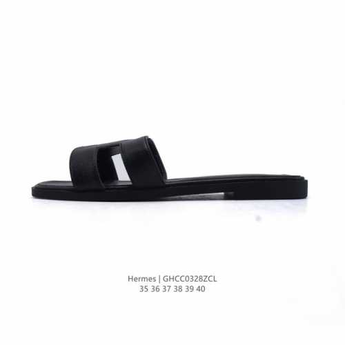 170 【公司级】Hermes Footwear Woman 爱马仕·礼装·休闲拖鞋 黑白等多色万年经典爱马士 女神标配 度假 居家 必备凉拖鞋 东莞原厂真皮大