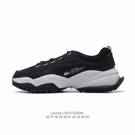 公司级 Lacoste 时尚户外休闲潮流系列运动鞋 厚底增高老爹鞋 广东大厂品质全新工艺升级 品质毋庸置疑 全新原厂包装鞋盒 透气网面鞋面，搭配防臭防腐真皮乳胶 - 点击图像关闭