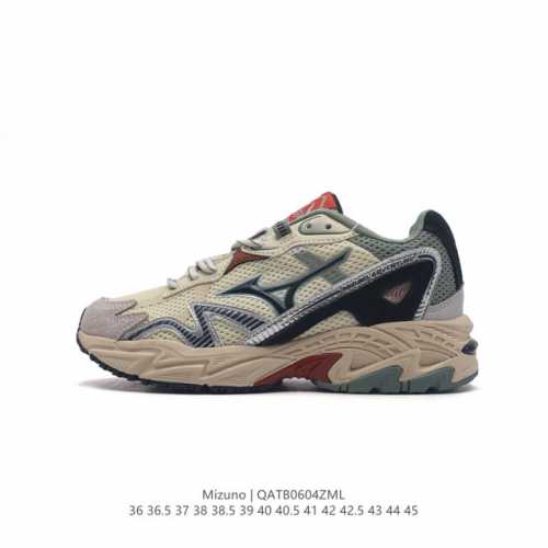 Mizuno 美津浓 复古时尚休闲舒适减震运动跑步鞋 美津浓wave机械缓震，可以说是机械缓震跑鞋科技的翘楚。有着非凡的适应性，有着充分而持久的缓震能力和轻量化