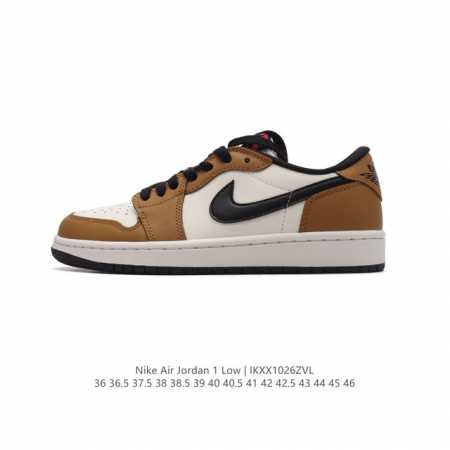 耐克 乔丹Air Jordan 1 Low AJ1 乔1 乔丹1代aj1 低帮复古文化休闲运动篮球鞋，从1985 年面世的元年款汲取设计灵感，采用简洁大方的经典 - 点击图像关闭