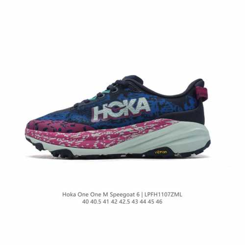 公司级 HOKA ONE ONE SpeedGoat 6 飞速羚羊6 飞速羚羊系列的第六代越野跑鞋男士运动鞋，鞋款采用动态鞋面与内部支撑系统，并搭载HOKA久经