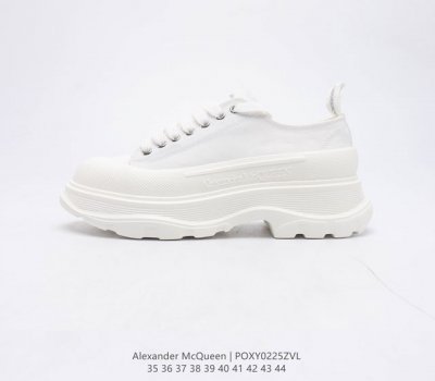 意大利高奢品牌-亚历山大 麦昆Alexander McQueen sole sneakers低帮时装厚底显高百搭休闲松糕鞋厚底增高帆布鞋 新款 官方同步发售