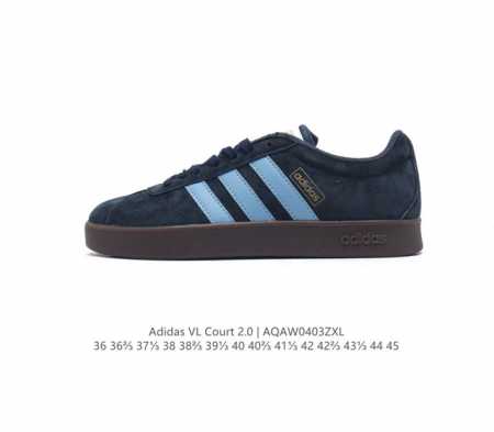 Adidas T头鞋 阿迪达斯 Vl Court 2.0 Shoes 运动休闲板鞋小白鞋 这款t形鞋头运动鞋,力求无论球场或街头,皆显耀眼出众 采用绒面革和牛皮 - 点击图像关闭