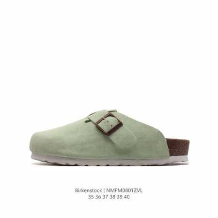 德国百年知名鞋履品牌 博肯birkenstock Boston Vl 勃肯绒面金属针扣软木底包头拖鞋 牛皮绒面革质地柔软 搭配可调节鞋扣提升穿着舒适度 人体工学 - 点击图像关闭