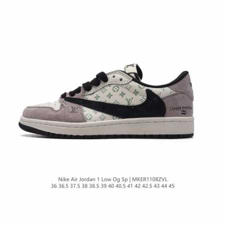 公司级 真标 耐克 Nike Air Jordan 1 Low OG SP Military Blue AJ1乔1 倒勾低帮篮球鞋 路易威登联名 AJ1 乔丹1 - 点击图像关闭
