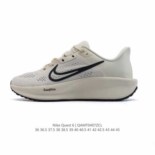 耐克Nike Air Quest 6 卡贾透质轻气休运闲 透气轻盈缓震跑步鞋，Nike Quest 6男女子透气轻盈缓震跑步鞋采用匠心设计，助你心愿成真。这款跑