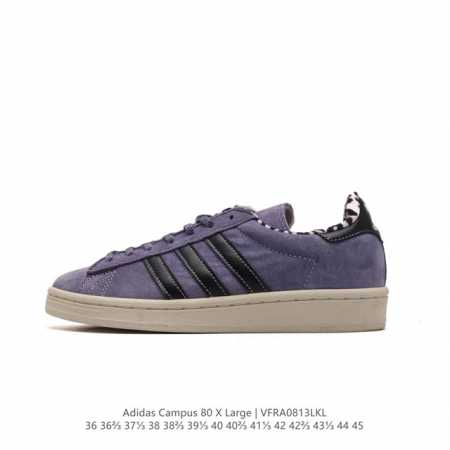 新品上架｜复古文化标杆 Adidas三叶草campus 80 X Large 中性校园板鞋联名系列经典运动鞋。潮牌xlarge诞生于1991年，如今已经成为洛杉 - 点击图像关闭