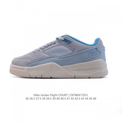 耐克 Nike 乔丹 Jordan Flight Court 时尚休闲 防滑耐磨 低帮运动鞋 复古篮球鞋 男女同款 Jordan 新鞋型 又来了！新配色曝光！滑