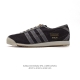 阿迪达斯 牛仔布 Adidas Denim Italia Spzl 防滑低帮运动板鞋。鞋子有模切 Eva 中底，用了一些从废料中提取的回收鞋材，防止生产原始鞋材