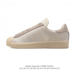 阿迪达斯 新款 Adidas Superstar 三叶草 经典贝壳头系列 新款休闲板鞋潮流男女士运动鞋 。鞋面织物网面材质 标志性的贝壳鞋头，锯齿三条纹，简约的