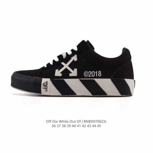 公司级 独家实拍Off-White Out Of Office 低帮系带时尚板鞋 德训鞋 休闲运动鞋 街头运动元素 双色设计 标志性Arrows图案标志性Zip