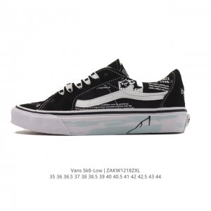 万斯 Vans Sk8-Low 经典款 小红书爆款低帮休闲帆布拼接硫化板鞋 工艺：硫化1:1 重量1:1、真标、原钢印、材质标、鞋型标、合格证 尺码：35 36