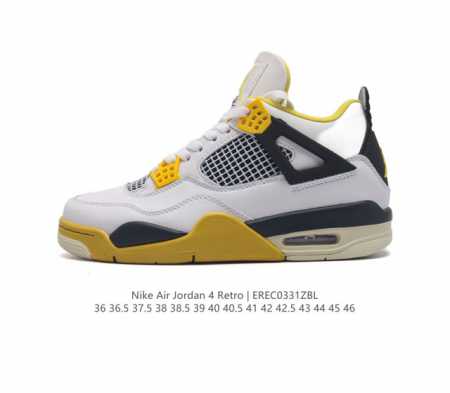 真标 耐克 Nike Air Jordan 4 Retro Og迈克尔 乔丹aj4代乔4 中帮复古休闲运动文化篮球鞋 秉承轻量化的速度型篮球鞋设计思想完成设计 - 点击图像关闭