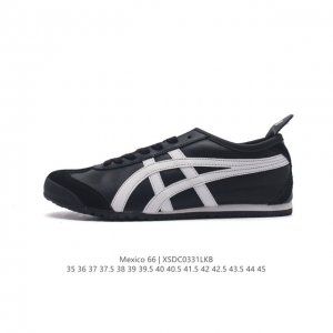 头层皮 Asics 亚瑟士 男女鞋真标半码制 日产经典老牌-鬼塚虎 Onitsuka Tiger Mexico 66经典墨西哥系列复古经典百搭板鞋休闲运动鞋慢跑