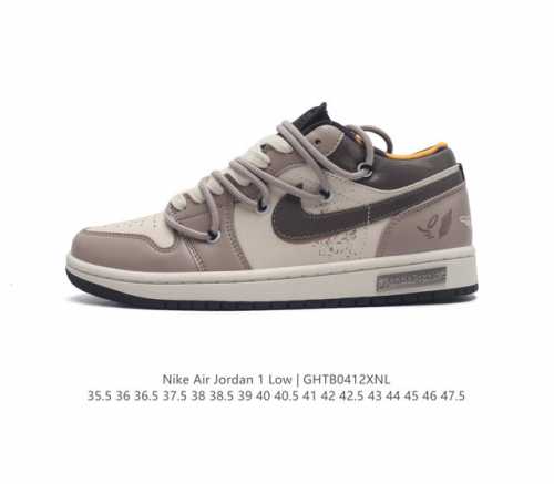 耐克 Nike Air Jordan 1 Low Se Craft Nside Out Aj1乔丹一代 乔1 乔丹1代 解构绑带 粗麻花鞋带 低帮经典复古文化休