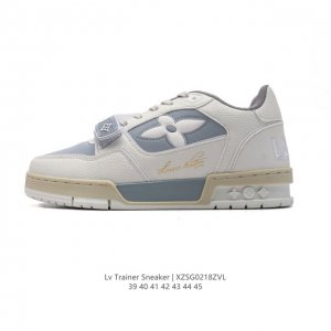 公司级 路易威登 Louis Vuitton Lv路易威登板鞋 时尚运动鞋 潮厚底增高鞋 。舒适防滑底和百搭性霸屏整个时尚娱乐圈，细节调整完美主义！鞋面采用柔软
