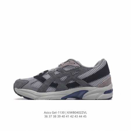 Asics 亚瑟士 新款情侣健步减震复古鞋gel-1130 男女时尚透气运动潮流耐磨休闲鞋 。选用网眼与皮革相接，复古而富有层次感。网布搭配银色金属感线条，虎爪 - 点击图像关闭
