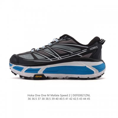 公司级 玛法特二代 Hoka One One Mafate Speed 2 Low 轻量低帮户外越野跑鞋 户外山脉越野轻量运动跑鞋。鞋面用轻的无缝架构，鞋带用了