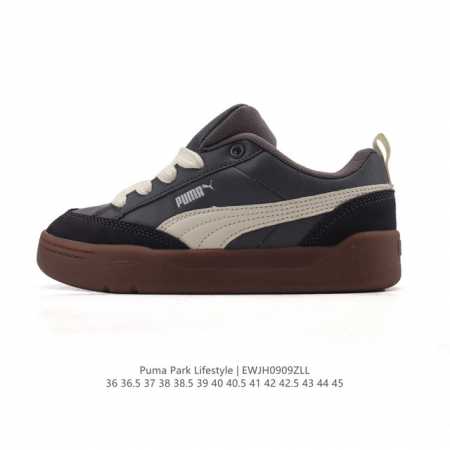 公司级 puma 彪马 男女运动板鞋，原楦原纸版开发版型，采用环保纤维革组合翻毛皮饰片鞋面材质，外置耐磨橡胶大底蕾哈娜同系面包鞋太好看了！彪马puma park - 点击图像关闭