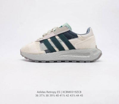 阿迪达斯 新款 三叶草 厚底 ADIDAS RETROPY E5 新款低帮经典运动鞋潮男女慢跑鞋 以70年代经典跑步鞋为灵感 新鲜演绎复古造型 搭载adida