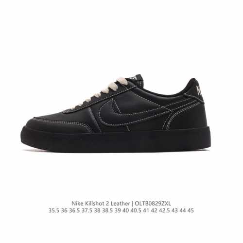 耐克板鞋 生胶米白 复古板鞋j.Crew X Nike 联名 Killshot Ii Leather 男女休闲复古运动鞋。采用米白色皮革制作鞋身，大号swoos
