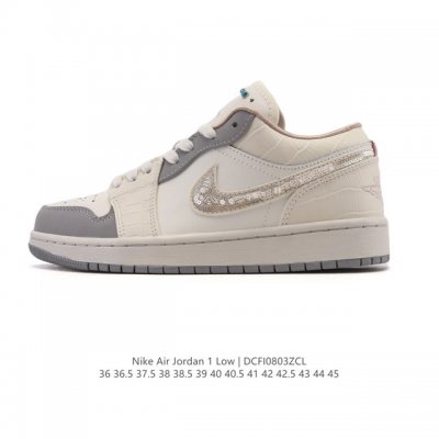 耐克 乔丹Air Jordan 1 Low Aj1 乔1 乔丹1代Aj1 低帮复古文化休闲运动篮球鞋。从1985 年面世的元年款汲取设计灵感，采用简洁大方的经典