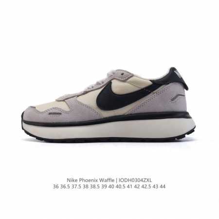 160 耐克 Nike Phoenix Waffle 复古运动跑步鞋 厚底增高老爹鞋。Nike Phoenix Waffle 以更现代的视角展现了 Swoosh - 点击图像关闭