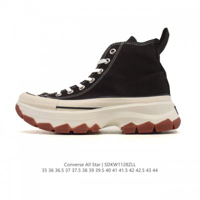 匡威Converse All Star 厚底增高帆布鞋面 高帮板鞋、小个子种草机上线 谁不买这双鞋我都会伤心的 类型：男女鞋 码数：35-44含半码 编码: S
