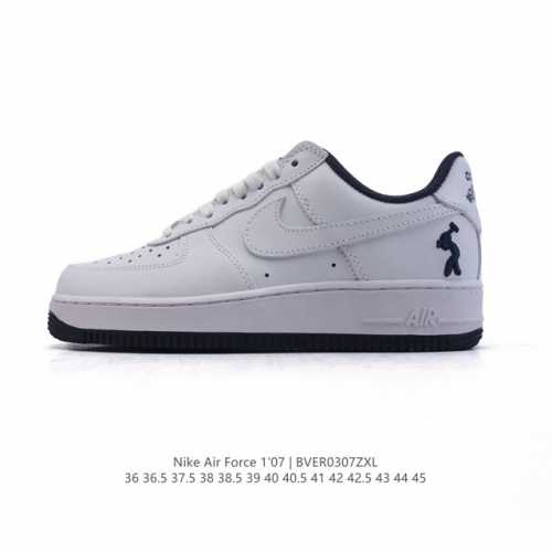 160 耐克 Nike Air Force 1 '07 Low 2025新年新款 空军一号含气垫 小白鞋 低帮百搭厚底增高休闲运动板鞋。柔软、弹性十足的缓震性能