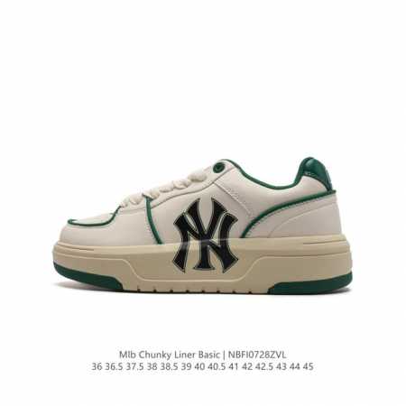 mlb Chunky Liner Basic 人气单品学长鞋系列轻量增高厚底百搭休闲运动板鞋 男女轻便胶鞋 高级街头休閒品牌鞋。Mlb Chunky Liner - 点击图像关闭