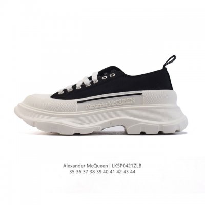 140 意大利高奢品牌-亚历山大 麦昆 Alexander Mcqueen Sole Sneakers 低帮时装厚底显高百搭休闲松糕跟板鞋 男女式小白鞋 厚底增