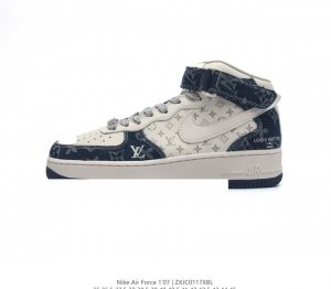 耐克 Nike Air Force 1 07 空军一号 Af1 中帮魔术贴百搭休闲运动板鞋路易威登联名 Nike Air Force 1 '07 Mid 空军一