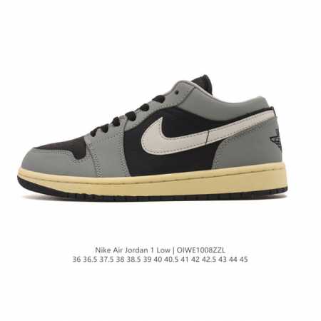 耐克 乔丹Air Jordan 1 Low Aj1 乔1 乔丹1代Aj1 低帮复古文化休闲运动篮球鞋。该鞋款从 1985 年元年款汲取设计灵感，焕新演绎简约经典 - 点击图像关闭