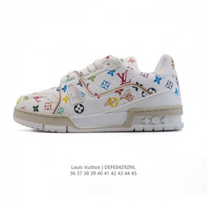 公司级 路易威登 Louis Vuitton Lv路易威登板鞋 2025年新款 时尚运动鞋潮厚底增高男女同款板鞋。舒适防滑底和百搭性霸屏整个时尚娱乐圈，细节调整