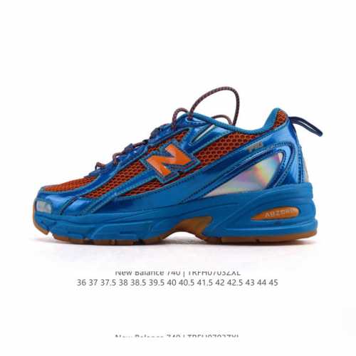 New Balance Mr740 Nb新百伦系列复古老爹风休闲运动慢跑鞋。采用轻质牛剖革拼接透气网眼衬垫织物鞋面材质 T-Beam大底提供足步弓支撑 保持步态