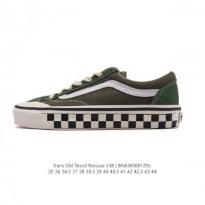 万斯Vans范斯官方同步 Style 136 Decon Vr3 Sf权志龙 棋盘格 小包头系统侧边条纹简约复古男女鞋低帮板鞋经典运动鞋 码数：35 36 36