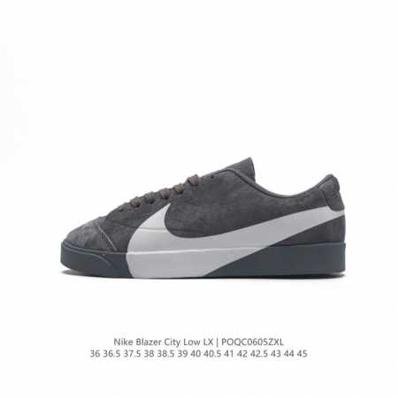 真标 带半码 Blazer City Low Lx 耐克2024新款大勾休闲鞋blazer开拓者低帮板鞋！1973年为了进军篮球鞋市场，Nike模仿和改良了co - 点击图像关闭