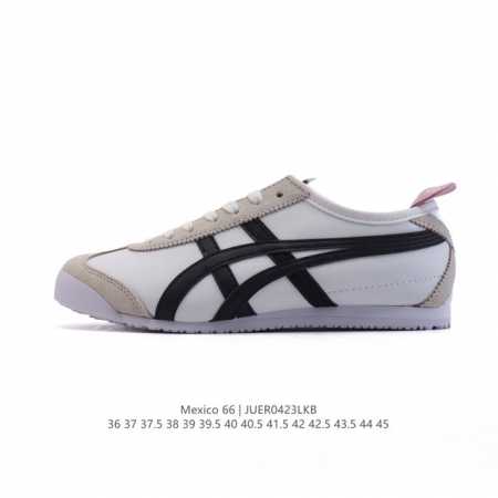 Asics 亚瑟士 女鞋真标半码制 配足弓鞋垫 日产经典老牌-鬼塚虎 Onitsuka Tiger Mexico 66经典墨西哥系列复古经典百搭板鞋休闲运动鞋慢 - 点击图像关闭