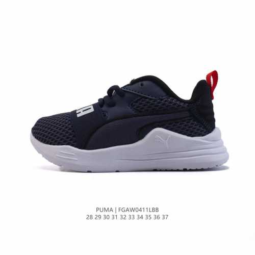 童鞋 Puma彪马 童鞋儿童鞋低帮舒适运动休闲鞋，儿童运动鞋男女童春秋季一脚蹬经典运动鞋中大童慢跑鞋，低帮老爹鞋 Eva 中底 , 穿着舒适，橡胶外底 , 抓地