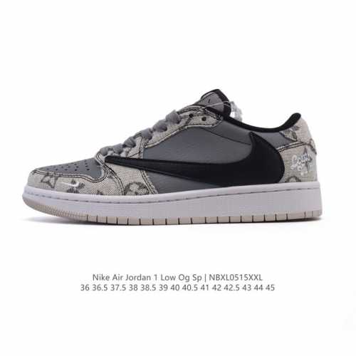 公司级 真标 耐克 Nike Air Jordan 1 Low Og Sp Military Blue Aj1乔1倒勾 路易威登联名 2025年新款 蛇年新款