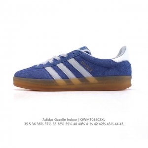160 阿迪达斯 Adidas Originals Gazelle Indoor复古三叶草防滑透明橡胶板鞋经典运动鞋。这款经典鞋,忠于原版设计,缀撞色三条纹和鞋