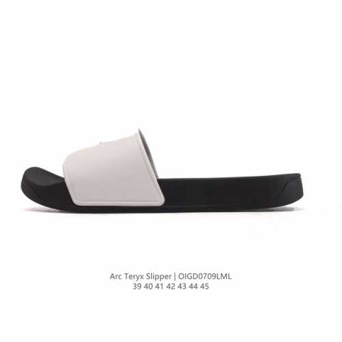 新品公司级 始祖鸟 Arcteryx Slipper系列 运动休闲 沙滩凉拖鞋 始祖鸟橡胶软底拖鞋 防滑一字拖鞋 一脚蹬男款 白色，舒适鞋底设计，重要的是不臭脚