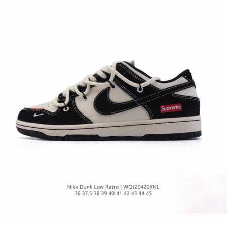 公司级 耐克 Nike Dunk Low Retro 运动鞋复古板鞋2025年新款 解构绑带 双鞋带，作为 80 年代经典篮球鞋款，起初专为硬木球场打造，后来成 - 点击图像关闭